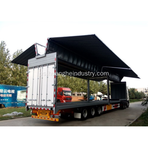 Dos ejes Wing Opening Truck Box Body Vehicle